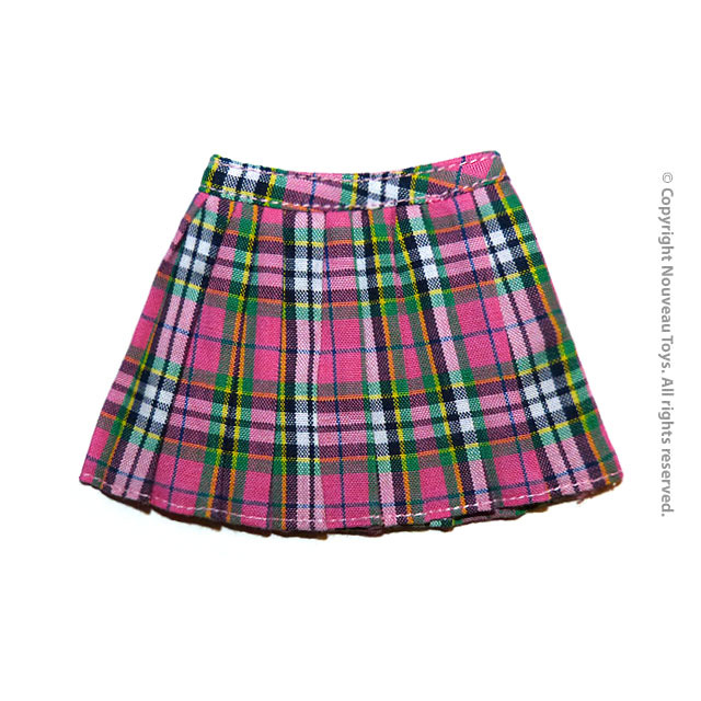 Nouveau Toys Uniform Series - 1/6 Scale Female Pink Tartan Plaid Skirt